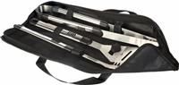 Halfords 3Pc Long Handled Bbq Tool Set With Storage Case