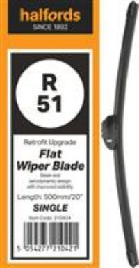 Halfords R51 Wiper Blade  Flat Upgrade  Single