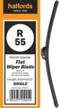 Halfords R55 Wiper Blade  Flat Upgrade  Single