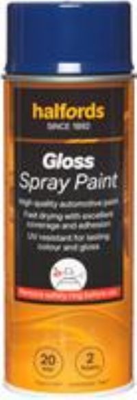 Halfords S3-180 Blue Gloss Car Spray Paint - 400Ml