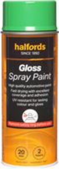 Halfords S7-030 Green Gloss Car Spray Paint - 400Ml