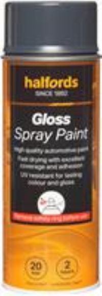 Halfords S1-080 Grey Gloss Car Spray Paint - 400Ml
