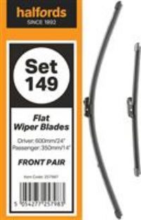 Halfords Set 149 Wiper Blades  Front Pair