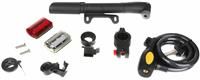 Halfords Essentials Bicycle Accessory Pack Light/Lock/Pump
