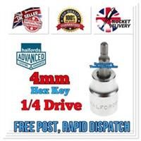 4mm Allen Hex Socket 1/4” Drive Halfords Advanced Professional Tool *FREE POST*