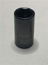 11/32” SAE Halfords Advanced Black Edition 6 Point Socket 1/4 Drive Standard