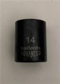 14mm Halfords Advanced 1/4” Drive BLACK EDITION Socket 6 Point *FREE POST*