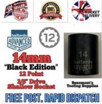 14mm Halfords Advanced 3/8 Drive BLACK EDITION Socket 12 Point *FREE POST*