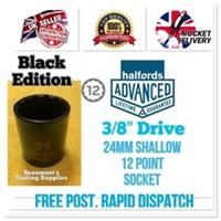 24mm HALFORDS ADVANCED 3/8” Drive Black Edition 12 Point Socket *Free Post*