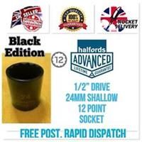 24mm HALFORDS ADVANCED 1/2” Drive Black Edition 12 Point Socket *Free Post*