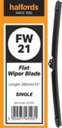 Halfords Flat Wiper Blade Single Fw21