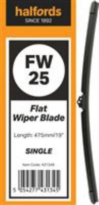 Halfords Flat Wiper Blade Single Fw25