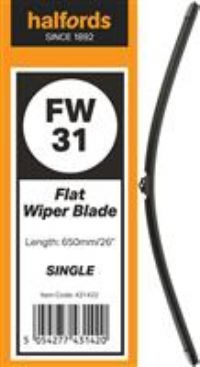 Halfords Flat Wiper Blade Single Fw31