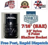 7/16” A/F Halfords Advanced 3/8” Drive Shallow Socket Tool 6 Point FREE POST