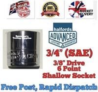 3/4” A/F Halfords Advanced 3/8” Drive Shallow Socket Tool 6 Point FREE POST