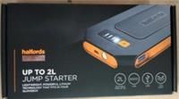 NEW HALFORDS JUMP STARTER BATTERY LITHIUM 6000mAh UP TO 2L USB LED LIGHT