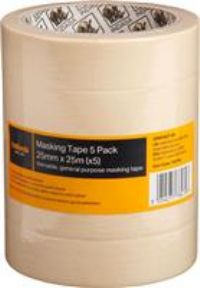 Halfords 5Pk Masking Tape 25Mm X 25M