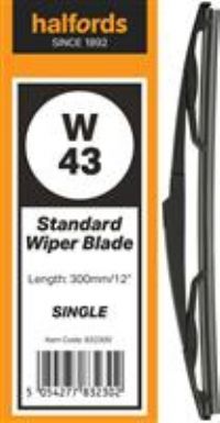 Halfords W43 Wiper Blade  Single