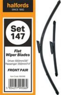 Halfords Set 147 Wiper Blades  Front Pair