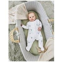 Jojo Maman Bebe Baby Unisex Koala Embroidered Sleepsuit - White