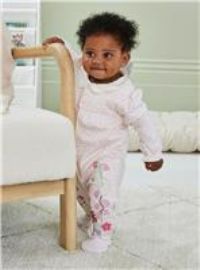 JOJO MAMAN BÉBÉ Mouse Applique Frill Collar Sleepsuit 6-9 months