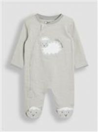 JOJO MAMAN BÉBÉ Little Lamb Applique Zip Sleepsuit 6-9 months