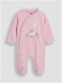 JOJO MAMAN BÉBÉ Duck Applique Sleepsuit 9-12 months