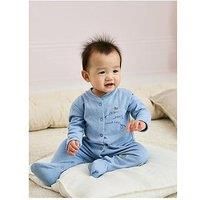Jojo Maman Bebe Baby Boys Bee Applique Sleepsuit - Blue