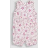 Jojo Maman Bebe Girls Daisy Dungarees - Pink