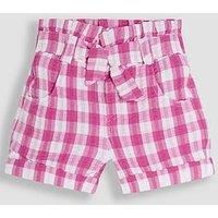 Jojo Maman Bebe Girls Gingham Shorts - Pink