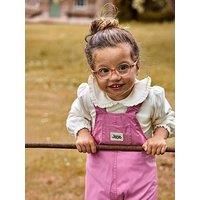 Jojo Maman Bebe Toddler Girls Pack-Away Waterproof Dungaree - Pink