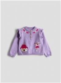 Jojo Maman Bebe Toddler Girls Tulip & Fairy Pet In Pocket Cardigan - Purple