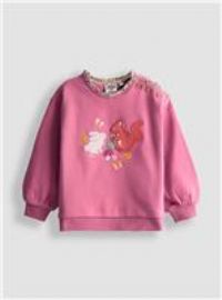 JOJO MAMAN BÉBÉ Woodland Friends Applique Sweatshirt With Frill 5-6 Years