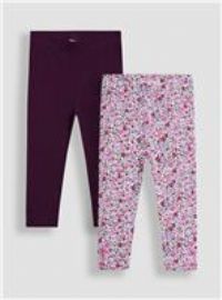 JOJO MAMAN BÉBÉ 2 Pack Ditsy Floral Leggings 5-6 Years