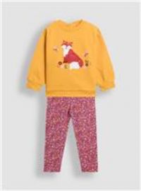 JOJO MAMAN BÉBÉ Fox And Flower Sweatshirt And Legging Set 2-3 Years