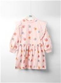 JOJO MAMAN BÉBÉ Floral Frill Shoulder Sweat Dress 5-6 Years