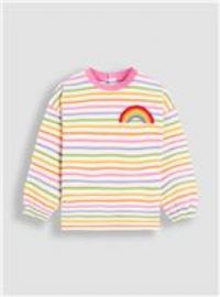 JOJO MAMAN BÉBÉ Rainbow Applique Top 6-7 Years