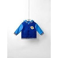 Jojo Maman Bebe Toddler Boys Rocket Applique Quilted Bomber Jacket - Blue