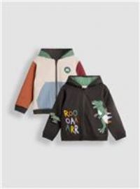 JOJO MAMAN BÉBÉ T-Rex Applique Reversible Hoodie 5-6 Years