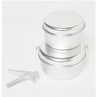 Eurohike 2 Person Cook Set, Lightweight Stackable Cookset for 2 People, Ideal for Backpacking, Camping and Expeditions, Camping Cookware, Camping Equipment, Silver, One Size