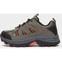Peter Storm Kids/' Buxton Lightweight Breathable Walking Shoe with StormGrip Outsole and Speed Sports Gillie Lacing System, Outdoors, Camping, Travelling, Trekking & Hiking Footwear, Grey, UK6