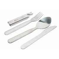 Eurohike 4 Piece Cutlery Set, Silver