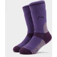 Peter Storm Girl's Midweight  Trekking Sock (2 pack), Purple/PURPle