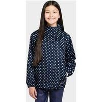 Peter Storm Kid's Hooded Packable Waterproof Jacket, Blue/White