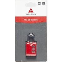 Technicals TSA Approved 3-Digit Combination Lock, RED/RED