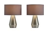 Habitat Maya Pair of Touch Table Lamps - Grey