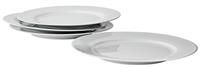 Argos Home Set of 4 Porcelain Dinner Plates  Super White
