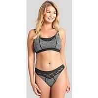 Cleo By Panache Freedom Non Wired Crop Top  Charcoal