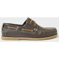 Crew Clothing Austell Boat Shoes- Brown