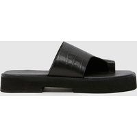 schuh tori chunky croc mule sandals in black